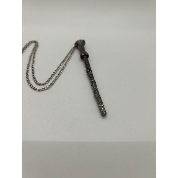 Magic Wand Necklace Fantasy Wizard Witch Warlock Magician Silver Chain - Picture 10 of 12